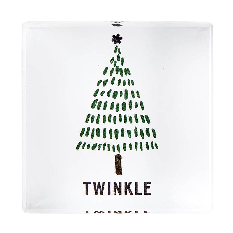 2" Twinkle Sq Lucite Block