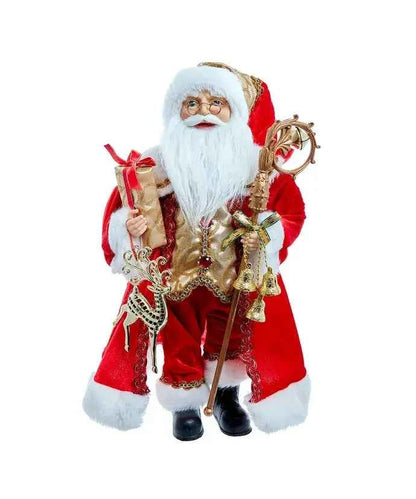 18" Standing Red/Gold Santa
