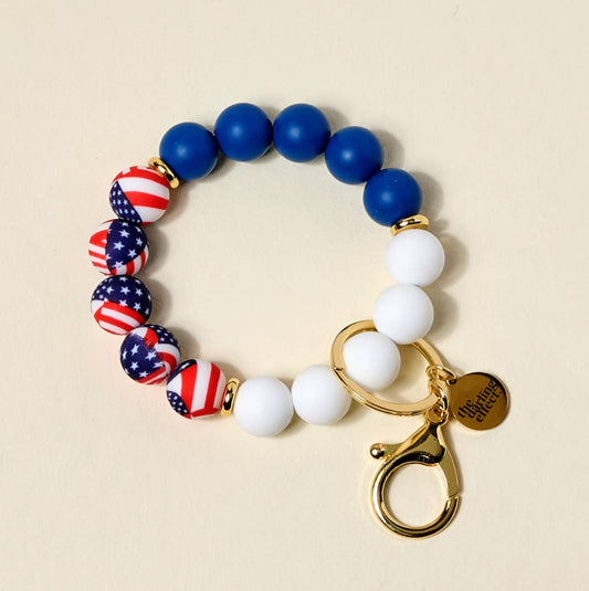 Hands–Free Keychain Wristlet–Americana