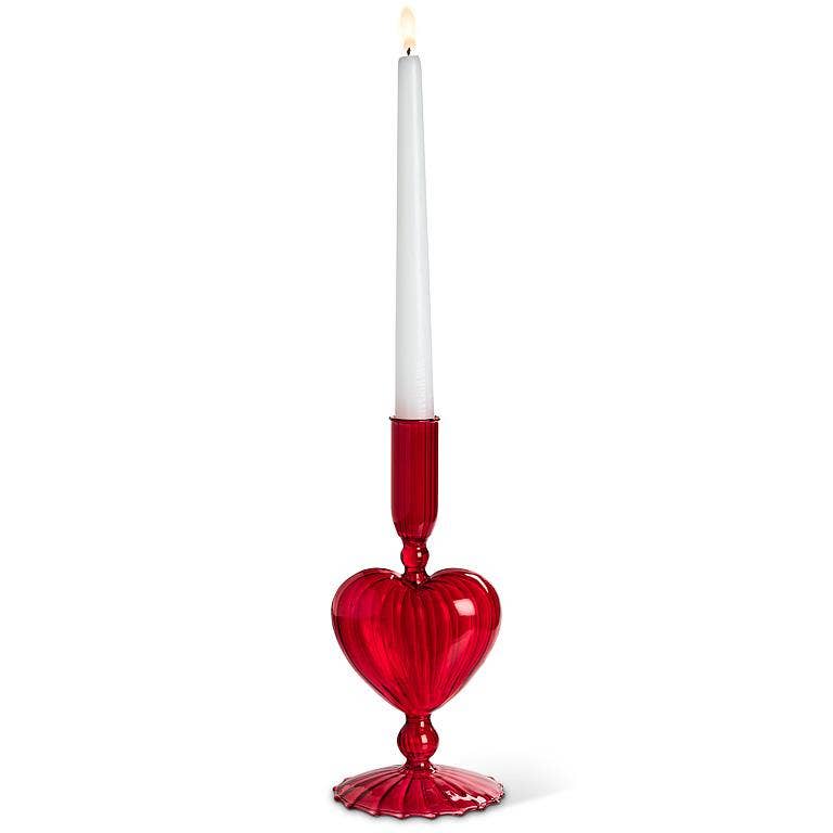 Heart Taper Holder-8"H