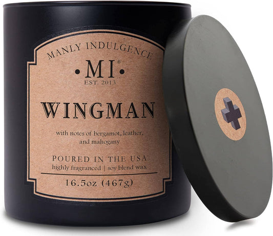 Manly Indulgence Classic+ Wingman, 2 Wick, 16.5 oz