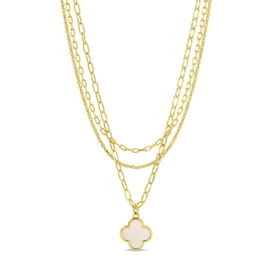 Layered Quatrefoil Necklace
