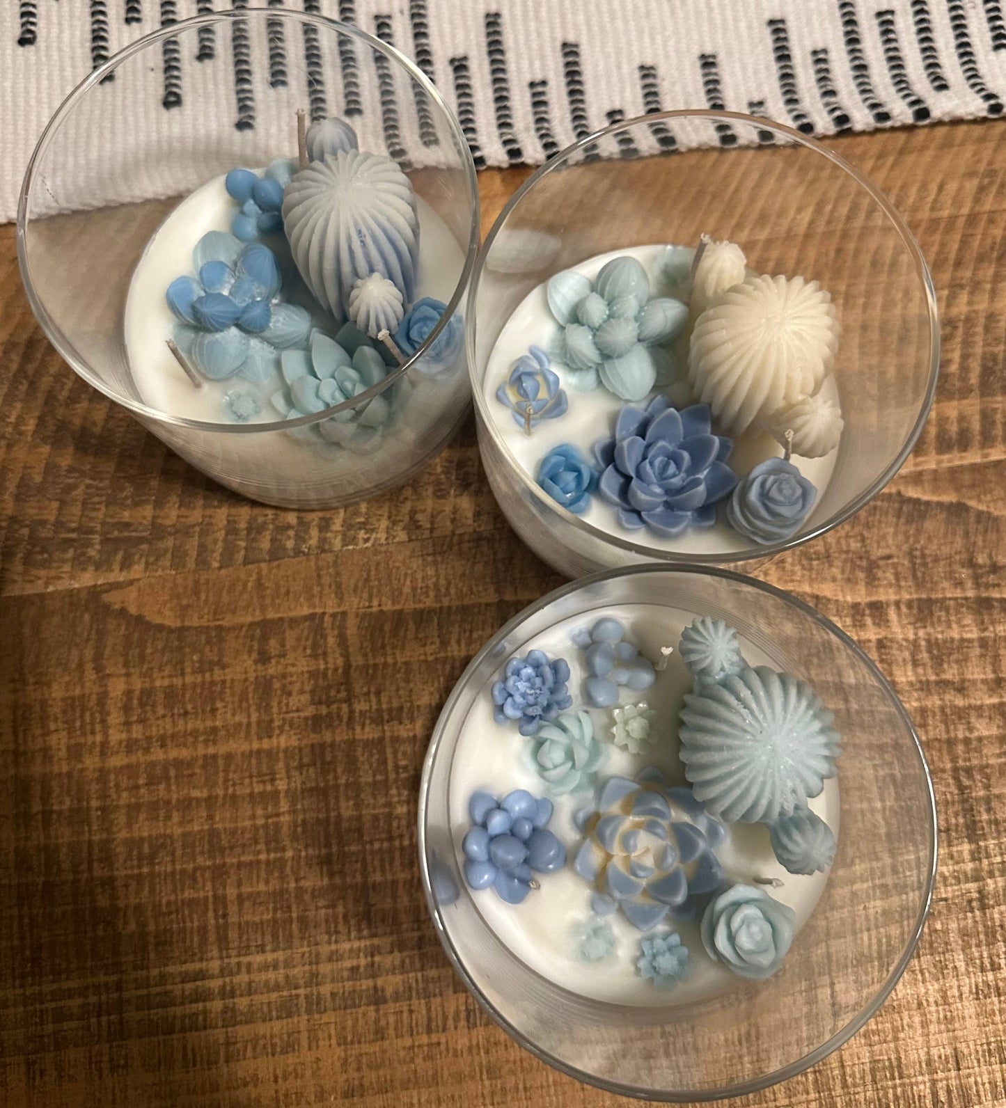 The Succulent Scented 3 Wick Cactus Candle Jar