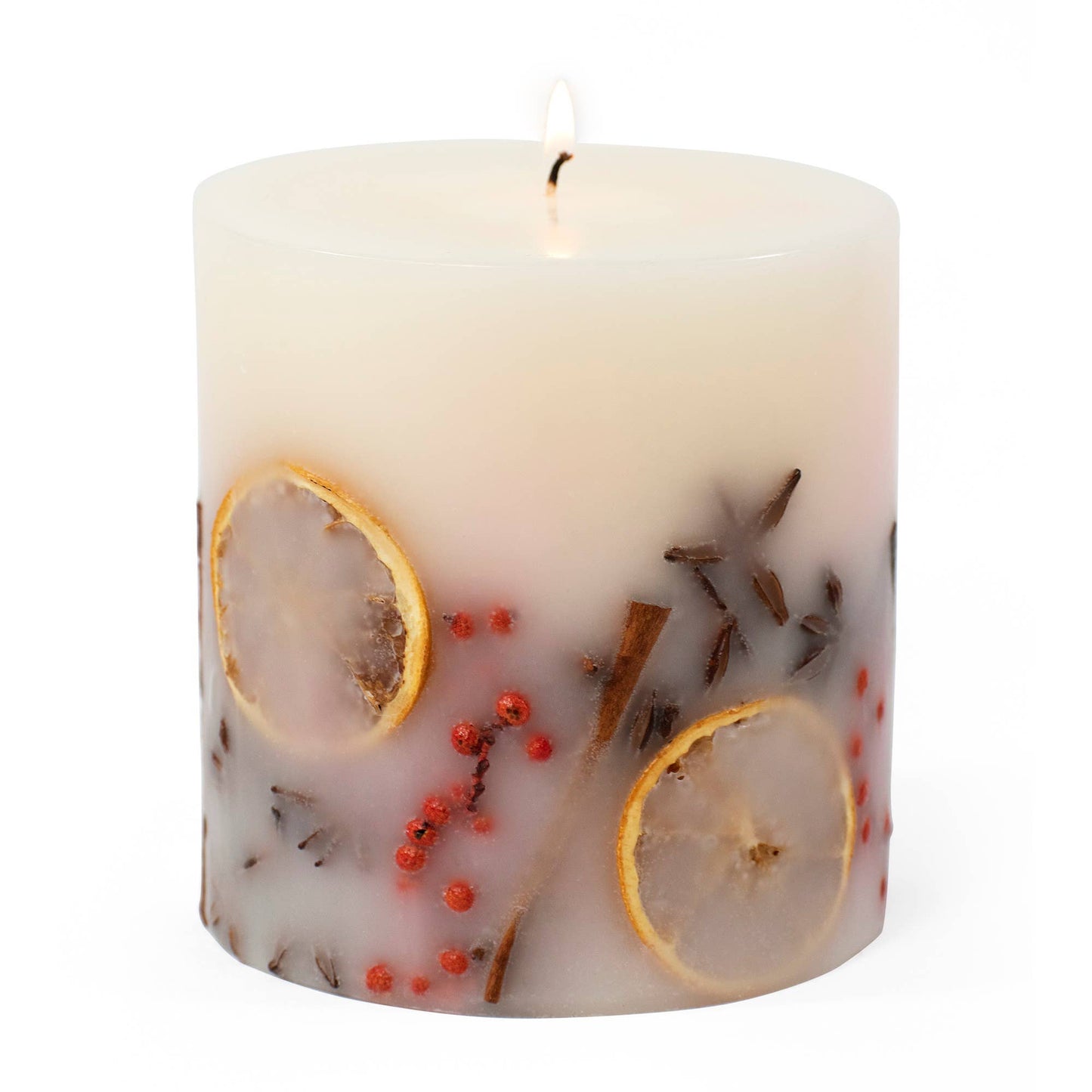 Large Holiday Botanical Pillar Candle