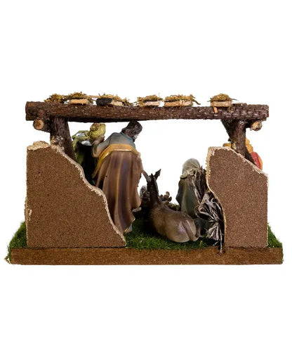 Nativity Set W/8 2-3.25"Figs+4.5x7"Stabl