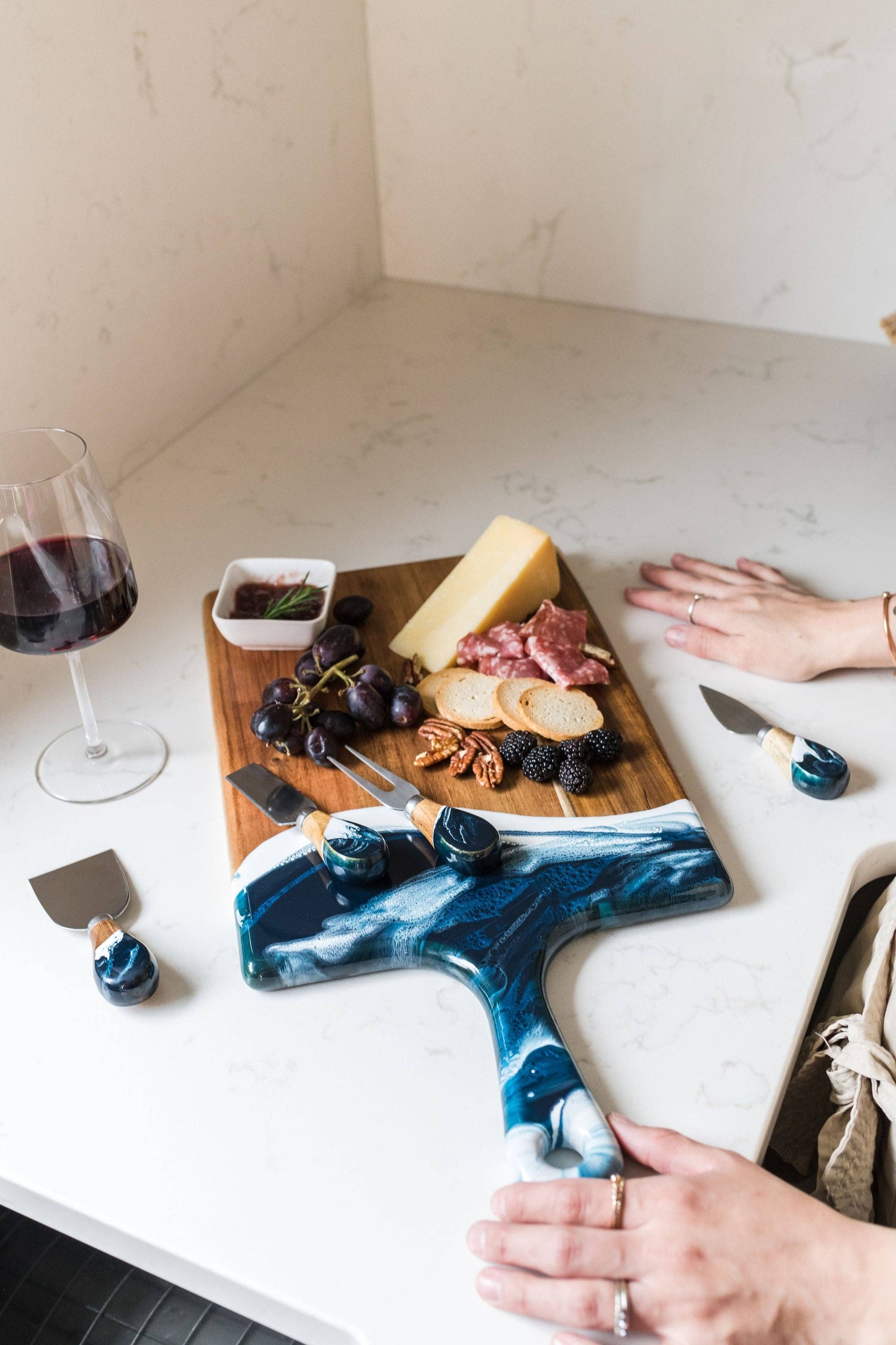 Resin Coated Cheese Knife Set of 4
