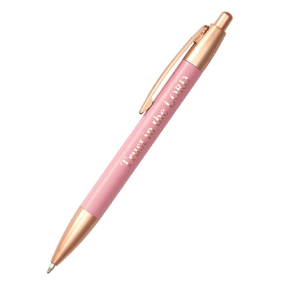 Bolígrafo en caja de regalo rosa Confía en el Señor Prov. 3:5