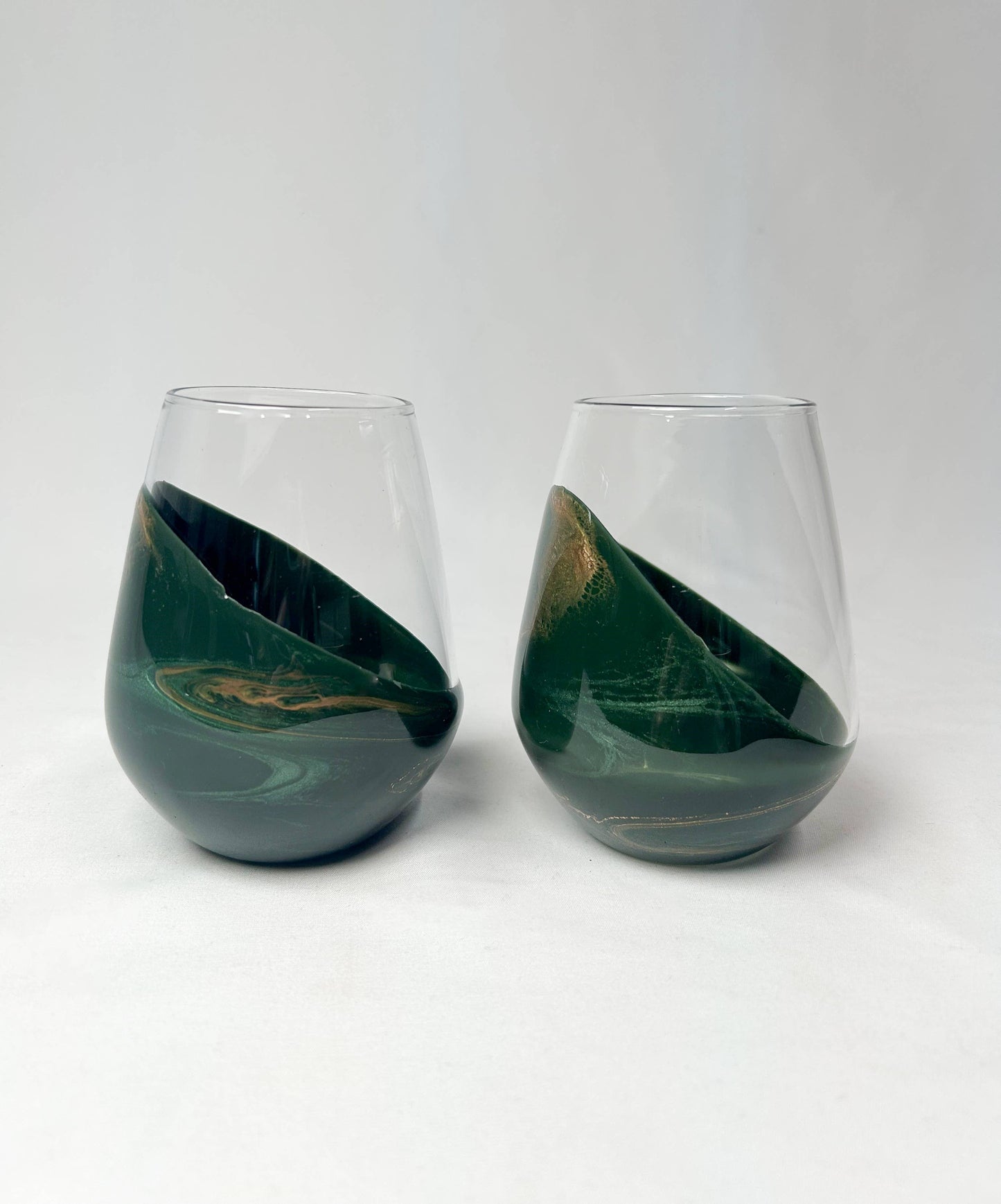 Resin Accented Wine and Entertaining Glasses Set - 2