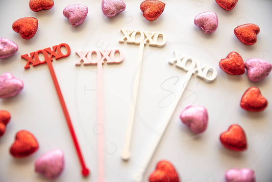 XOXO Valentine's Day Drink Stirrers