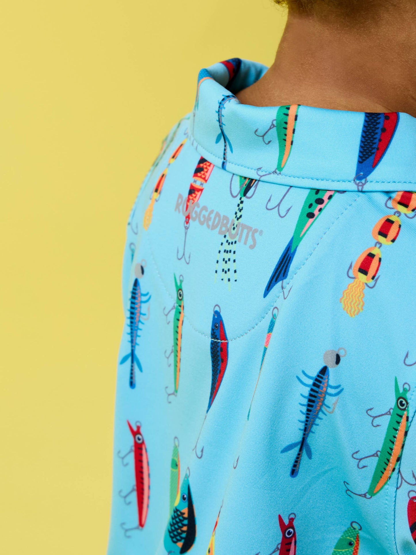 Baby Boys Gone Fishin Performance Polo Romper