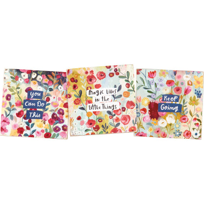 3 Pc Floral Magnet Set