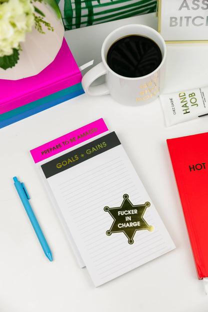Chez Gagné - Prepare To Be Amazed - Lined Notepad - Bright Magenta - 65 perforated pages - 5x8