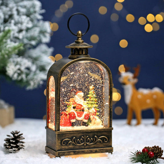 Christmas Vintage Snow Globe Lantern