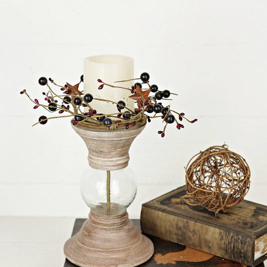 3.5in  Ring-Burgundy Berry with star