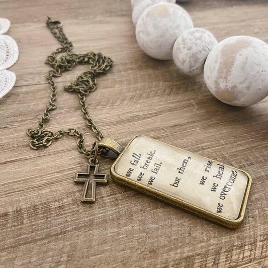 We Rise. We Heal. We Overcome. | Pendant Necklace