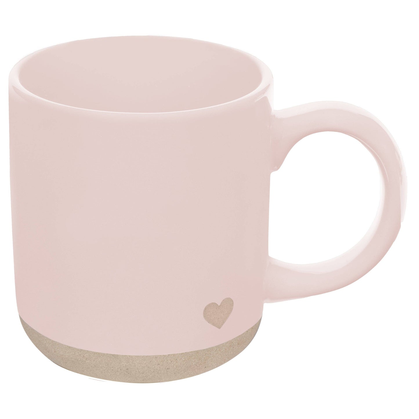 Heart Pink Stoneware Coffee Mug  Valentine's Day Gift