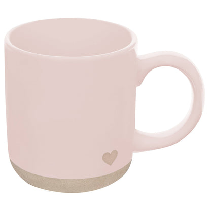Heart Pink Stoneware Coffee Mug  Valentine's Day Gift