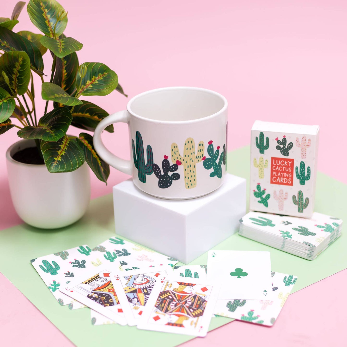 Cacti Ceramic Mug - Cream