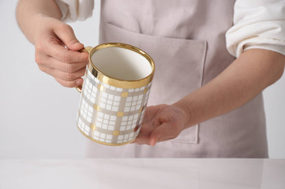 Mug Gold Plaid