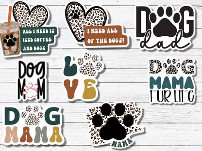 Oily Graphic Creations - Dog Momma Cheetah Paw - Dog Parent Sticker/Magnet
