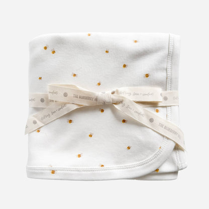 Knit Swaddle Blanket Bee Baby Organic Cotton Newborn Gift
