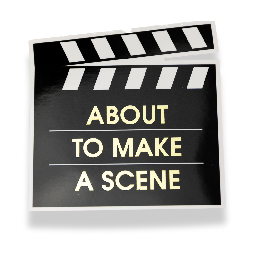 Chez Gagné - About To Make A Scene - Director's Clapboard - Funny Vinyl Sticker