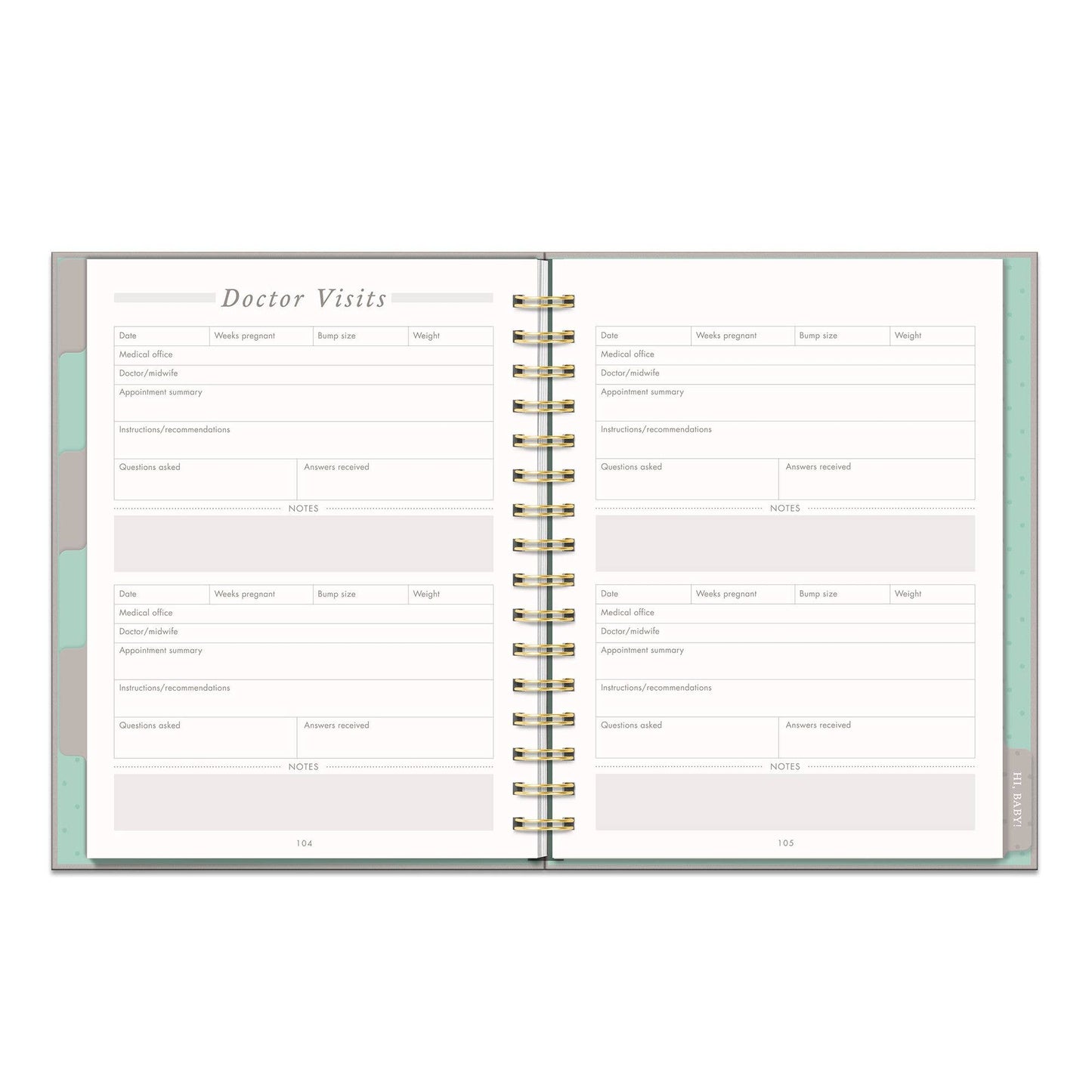 Countdown to Baby Undated Pregnancy Planner