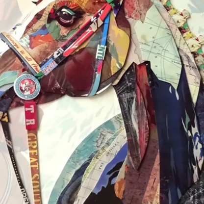 3D Collage Art | Horse w/Bridle (36"x28")