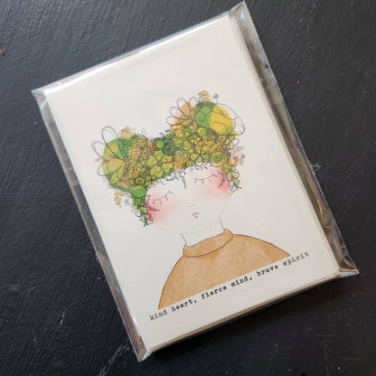 Garden Girls- packaged notecard set of 4
