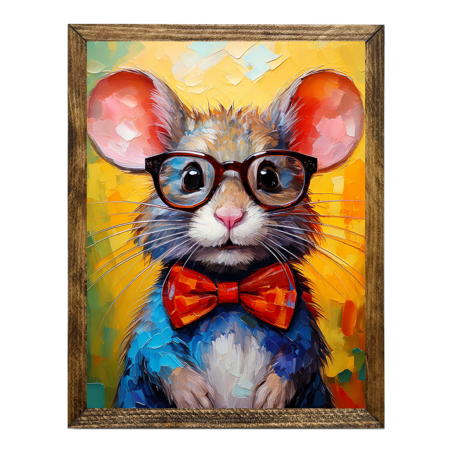 Jarmz Designs - ARTISTIC SERIES TIMBERLAND- ANIMALS WITH GLASSES MOUSE