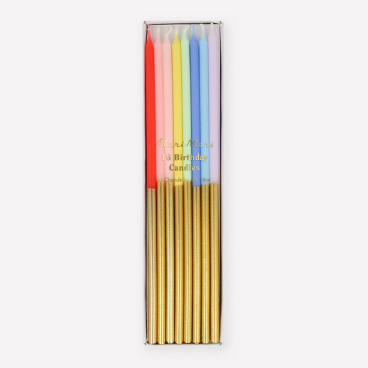 Gold Dipped Rainbow Mix Candles