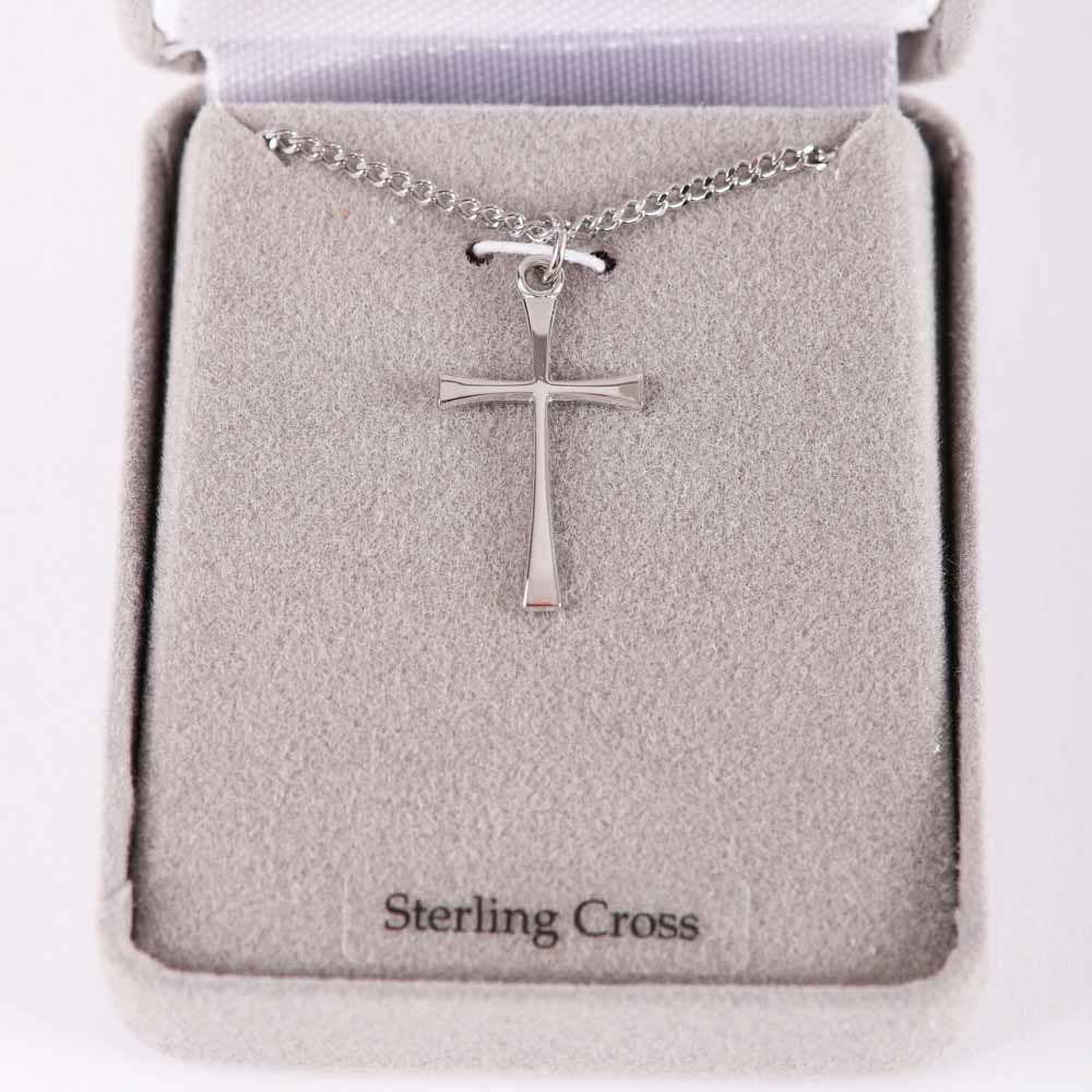 Swanson Christian Products - Necklace Cross - Sterling Silver - 18"