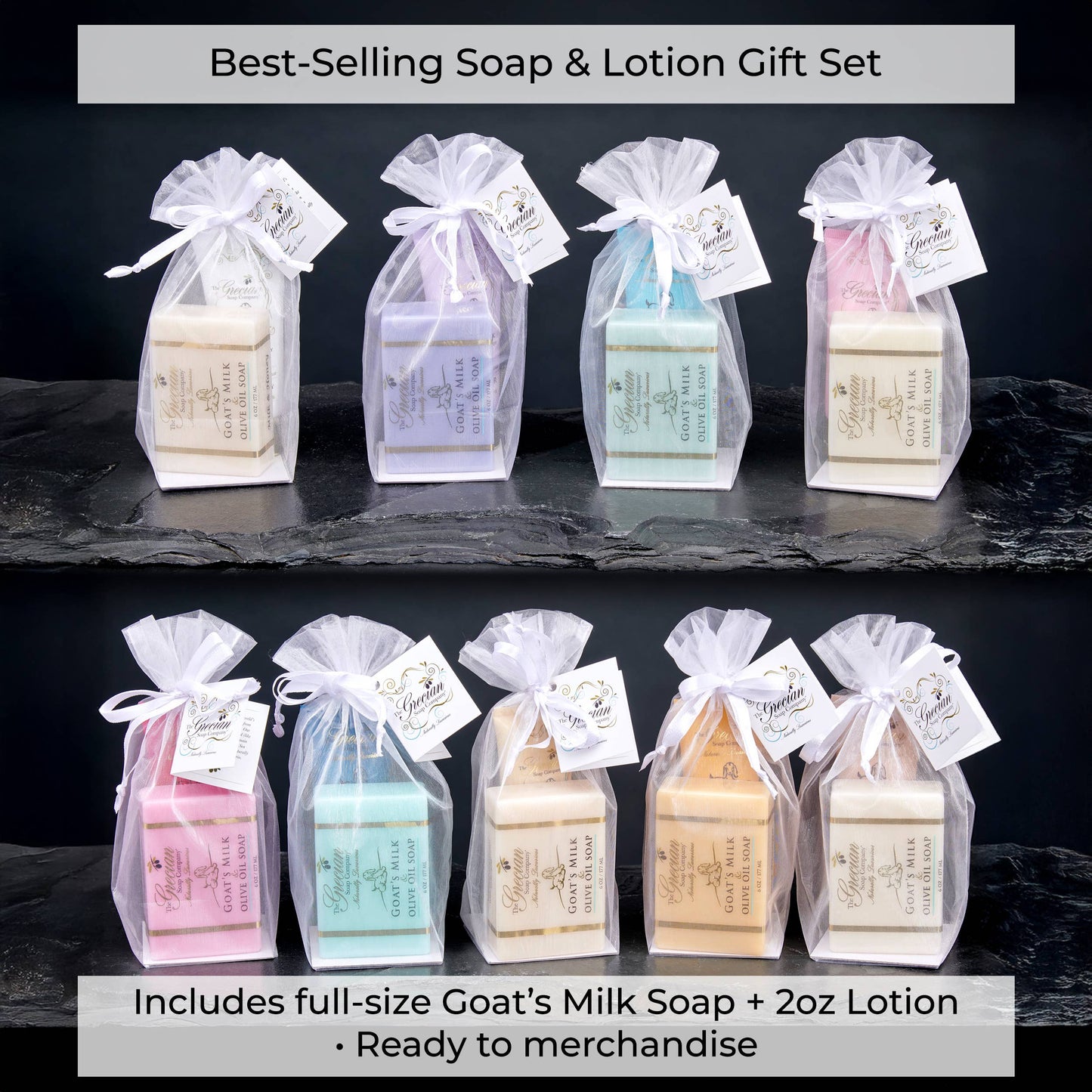 The Grecian Soap Company - Goat Milk Lotion Gift Set | Organic Soap & Lotion