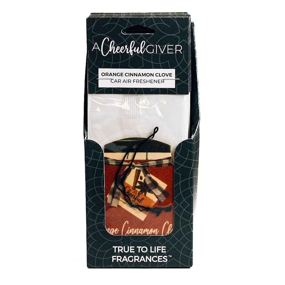 Car Air Freshener (16/box) - Orange Cinnamon Clove