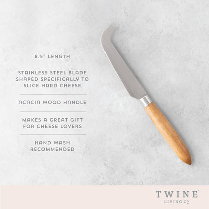 Acacia and Stainless Steel Cheese Knife Hard Cheeses