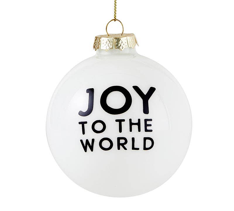 Orn Set Joy to the World Glass