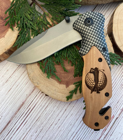 Pocket Knife - Golfer on the Ball Knife