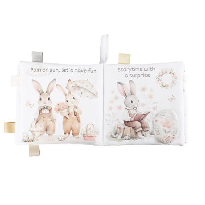 Happy Easter 10-Page Crinkle Soft Cloth Baby Book Taggies