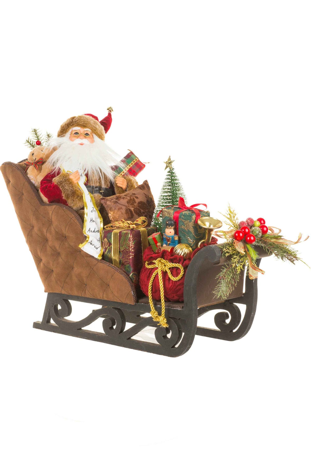 NEW-Brown Santa's Sleigh