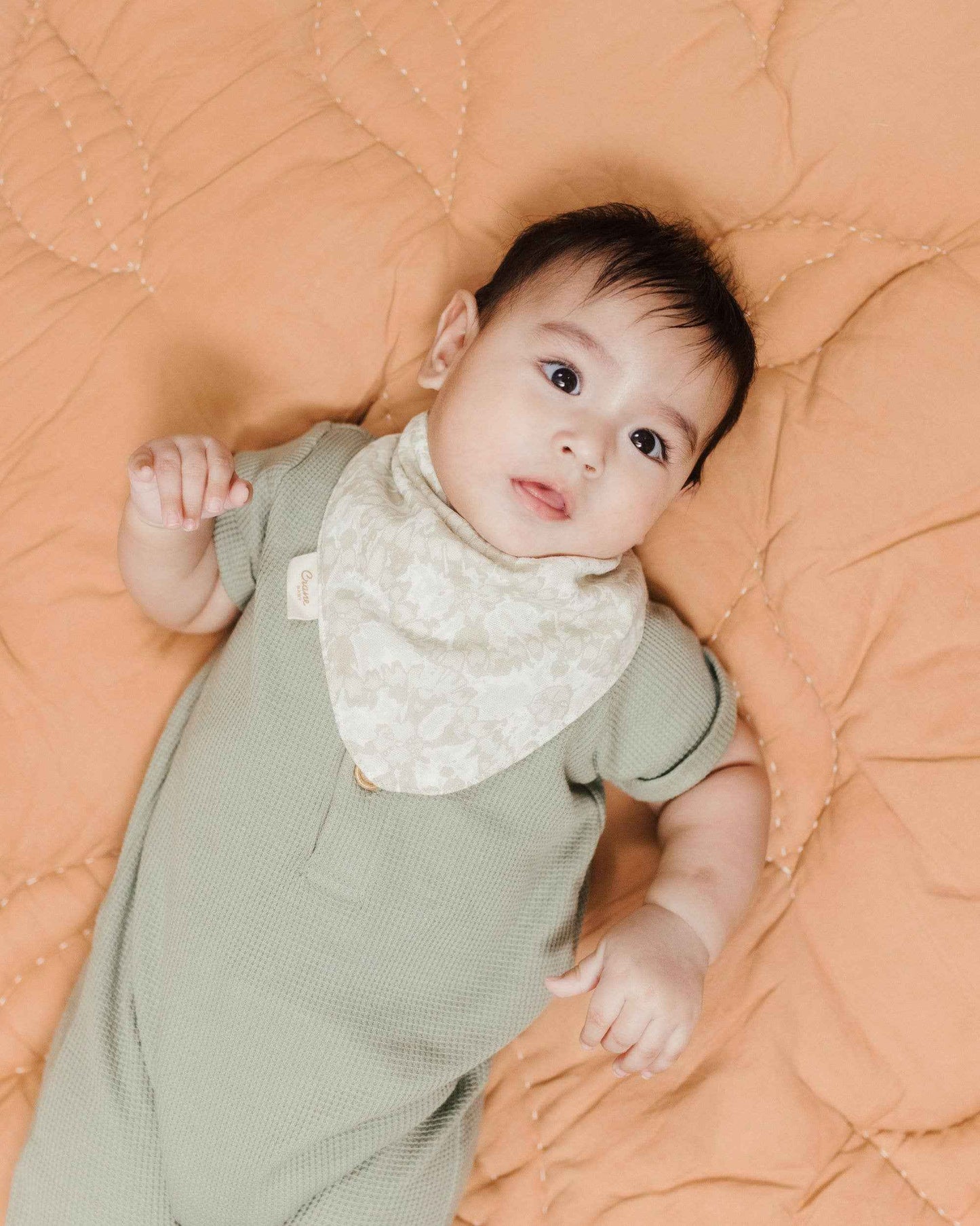 Crane Baby - Willow Sage Muslin Cotton Bandana Baby Bib (3 Pack)