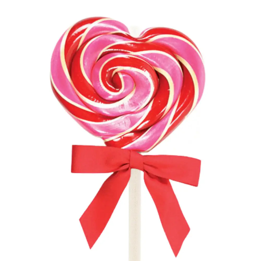 Hammond's Candies - Handmade Heart-Shaped Lollipop - Wild Cherry - 2 oz