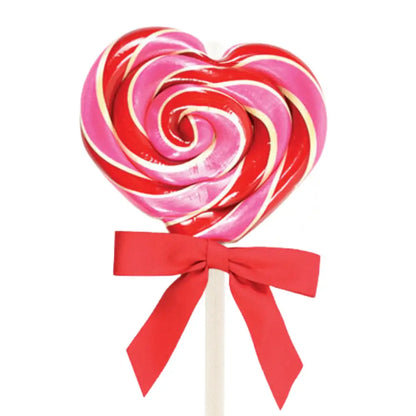 Hammond's Candies - Handmade Heart-Shaped Lollipop - Wild Cherry - 2 oz