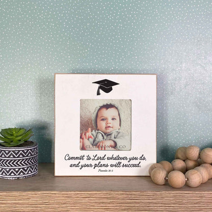 Graduation Picture Frame-Commit To The Lord Whatever You Do