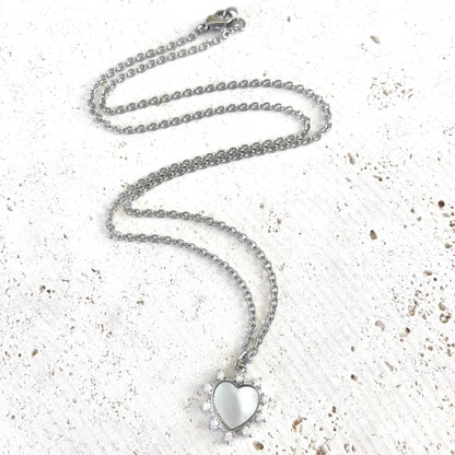 Heart love spike pearl necklace beach ocean boutique salon