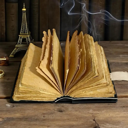 Personalized Floral Grimoire Handmade Leather Book of Shadow