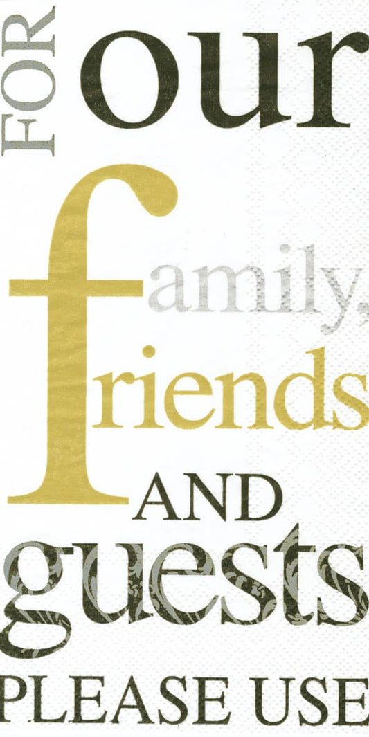 Paper Guest Towels 16 count Please Use Gold