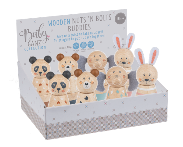 Wooden Nuts 'N Bolts Buddies