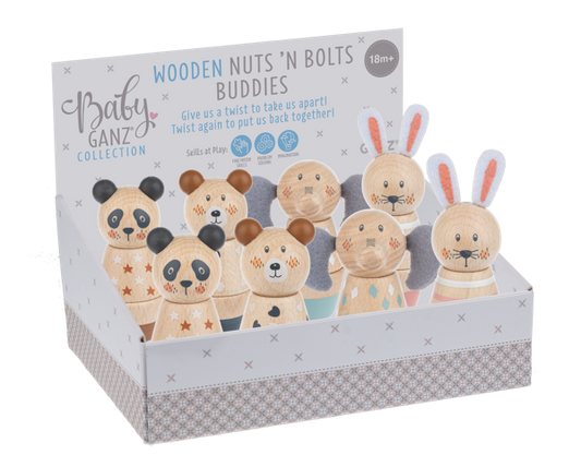 Wooden Nuts 'N Bolts Buddies