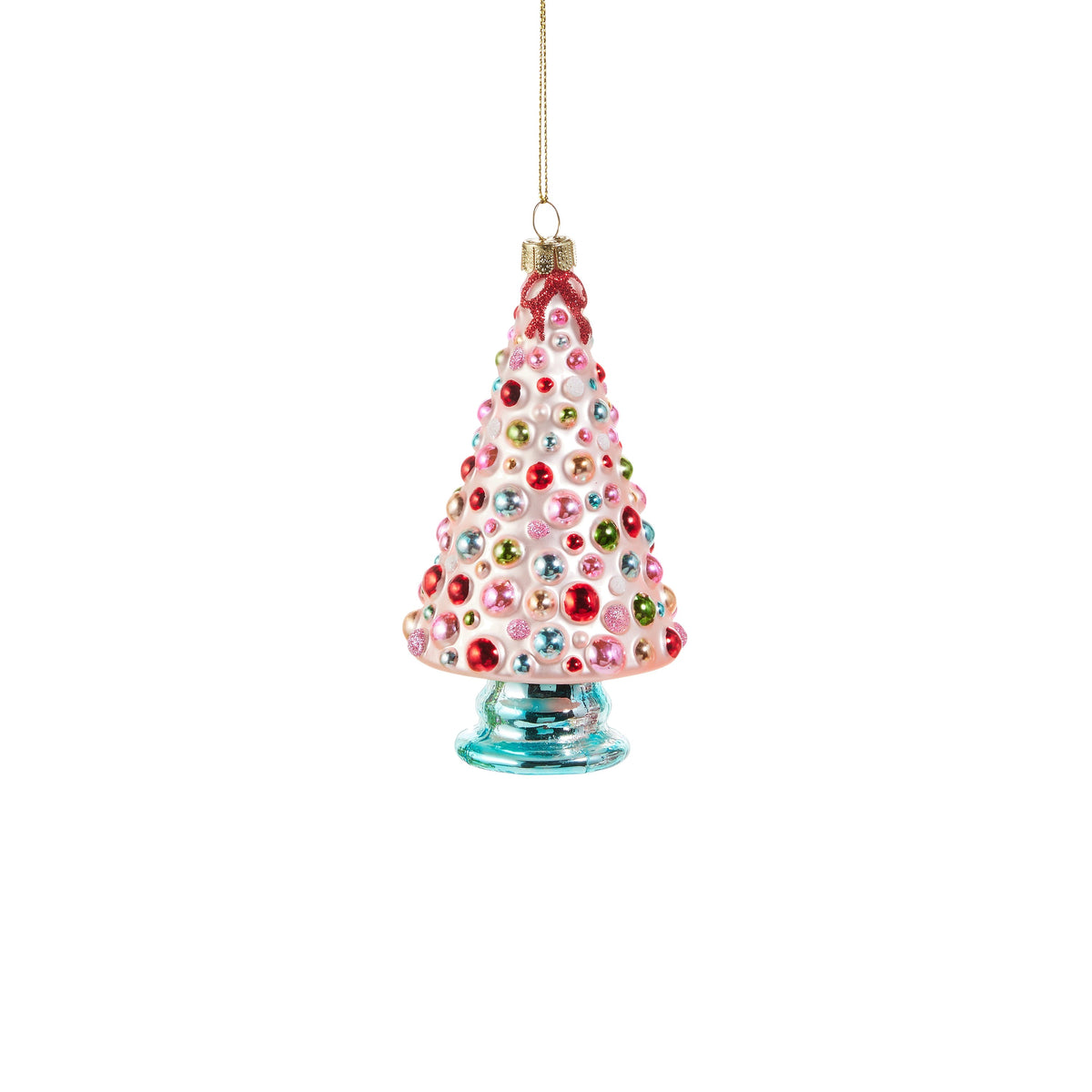5" Blushing Tree Ornament, Pink Jeweled Tree
