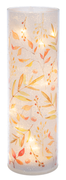 Bountiful Harvest LED Glass Pillars, Set of Three